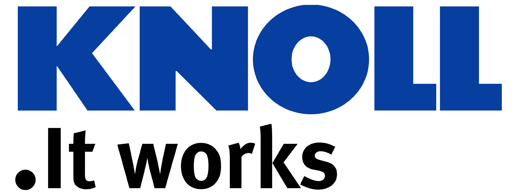 KNOLL – .It works, vollständige blau-schwarze Firmenwortmarke