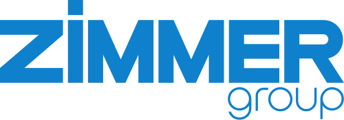 Vollständiger blauer Schriftzug ZIMMER group