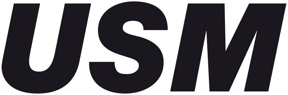 Vollständiger schwarzer USM-Schriftzug
